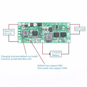 Mini Router UPS Circuit 3.7V-5V to 9V or 12V Converter Boost Step-Up