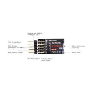 Radiolink Byme-A Flight Controller Built-in Gyro 4 Channels for Delta Wing Fixed Wing Plane SU27 F22